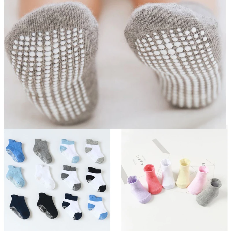 6 парт/Лот Оптовая Продажа хлопковые детские резиновые нескользящие носки