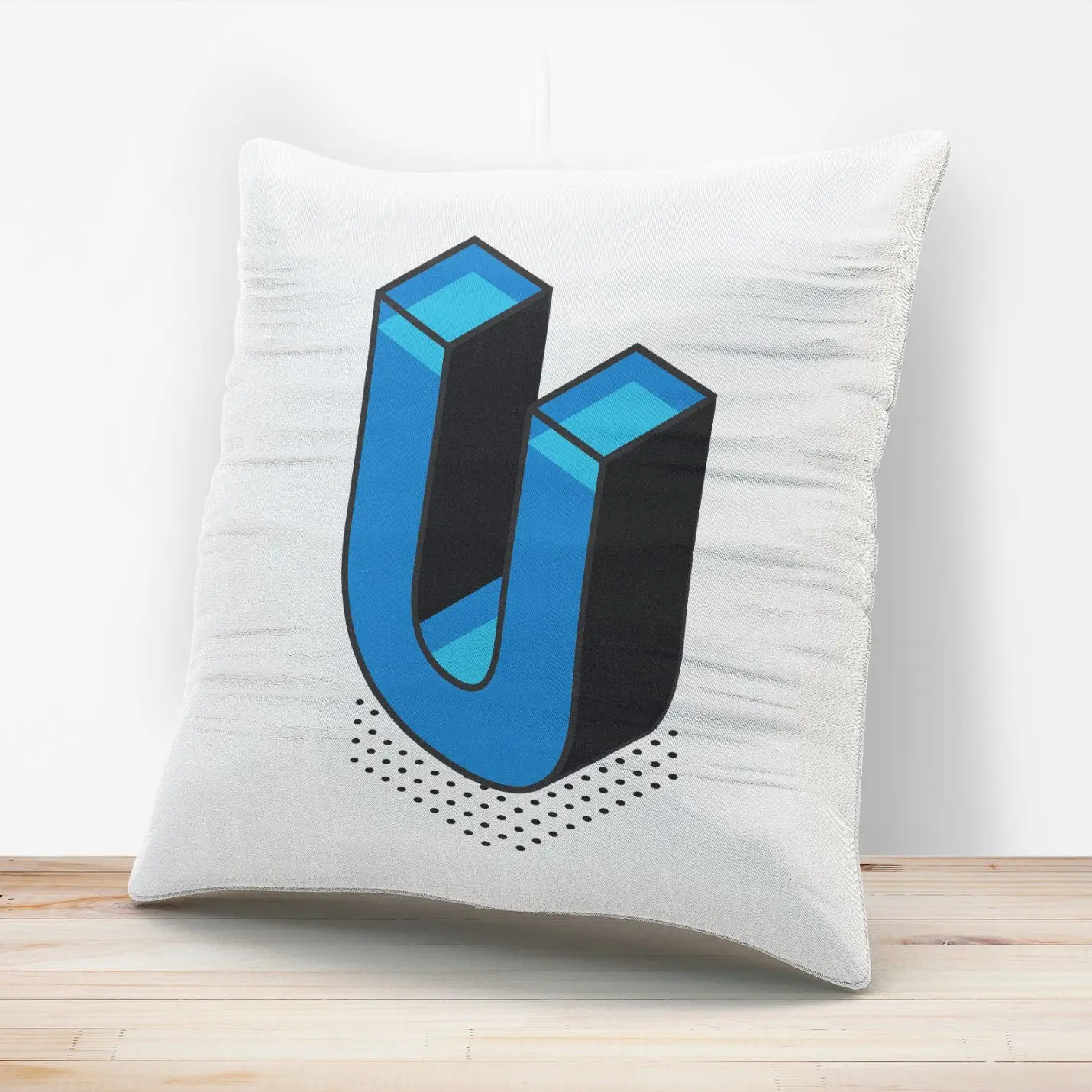 

U Letter Design Pillow Case
