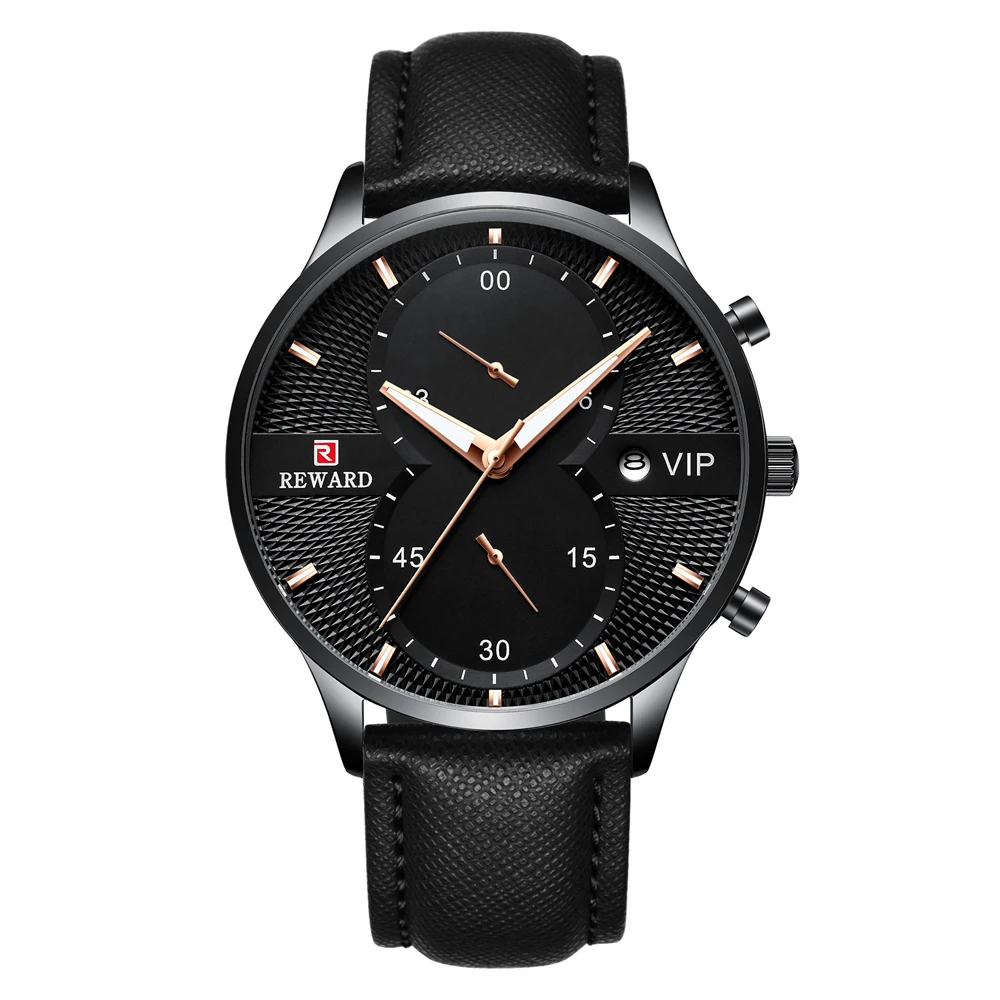 

Brand Men Watch Chronograph Fashion Sport Quartz Wrist Watch Men Casual Leather Waterproof Watches Relogio Masculino