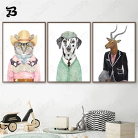 canvas painting animals cat dog zebra giraffe dinosaur koala wall art posters and prints wall pictures for living room decor