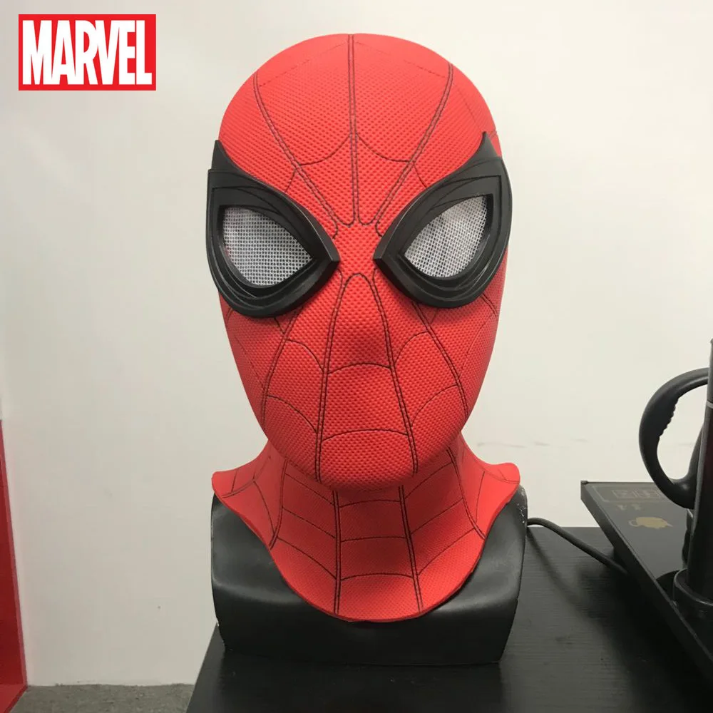 Disney Spiderman Heroes Expedition Headgear Mask PVC Black Stealth Battlesuit Marvel Hat Caps for Men | Аксессуары для одежды
