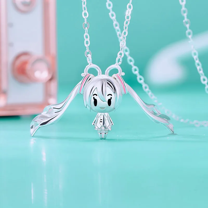 vocaloid miku anime hatsune pendant sterling silver 925 manga role action figure cosplay new arrival gift free global shipping