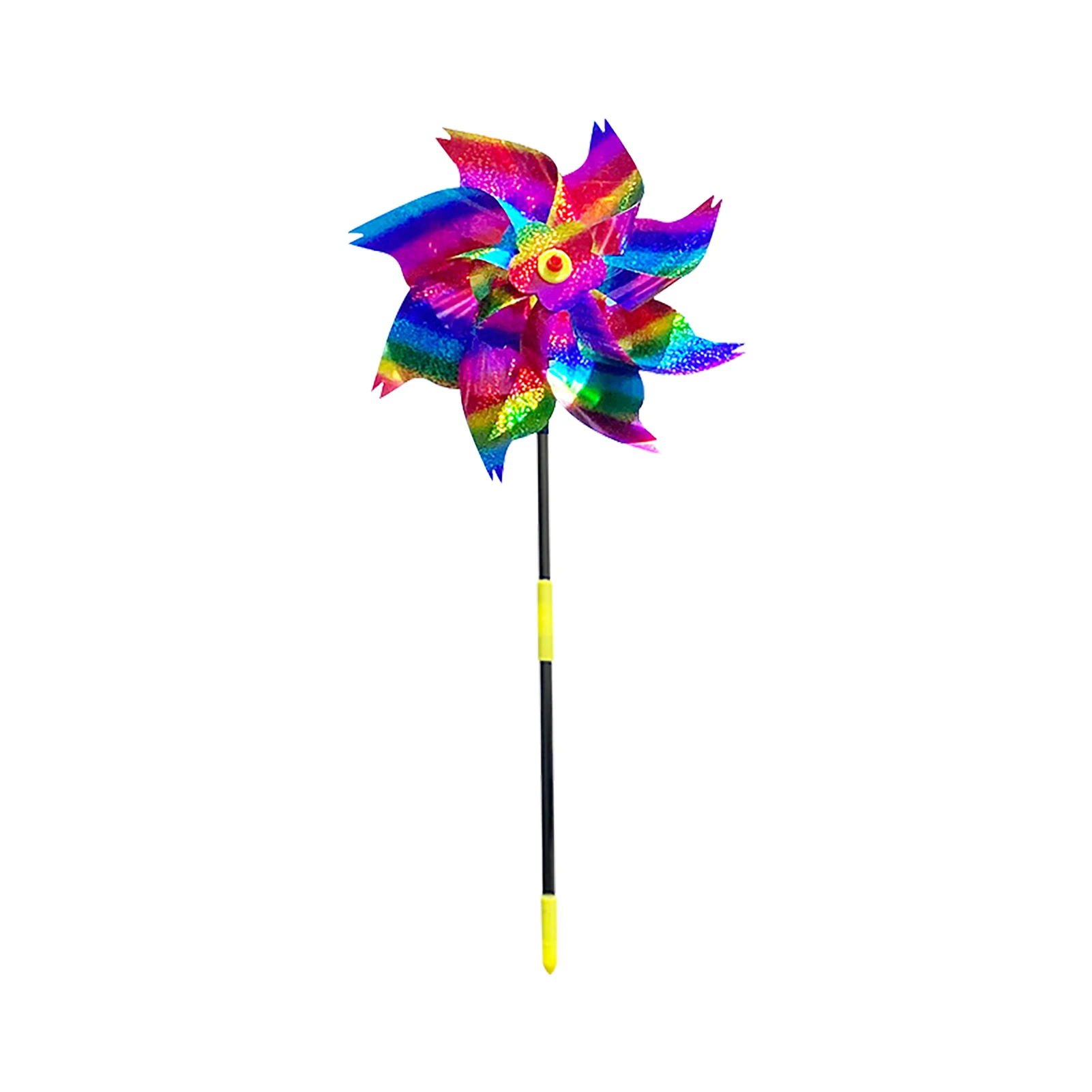 

10pcs Garden Decor Scare Off Durable Lawn Bird Deterrent With Stakes Effective Wind Spinner Field Farm Reflective Pinwheel