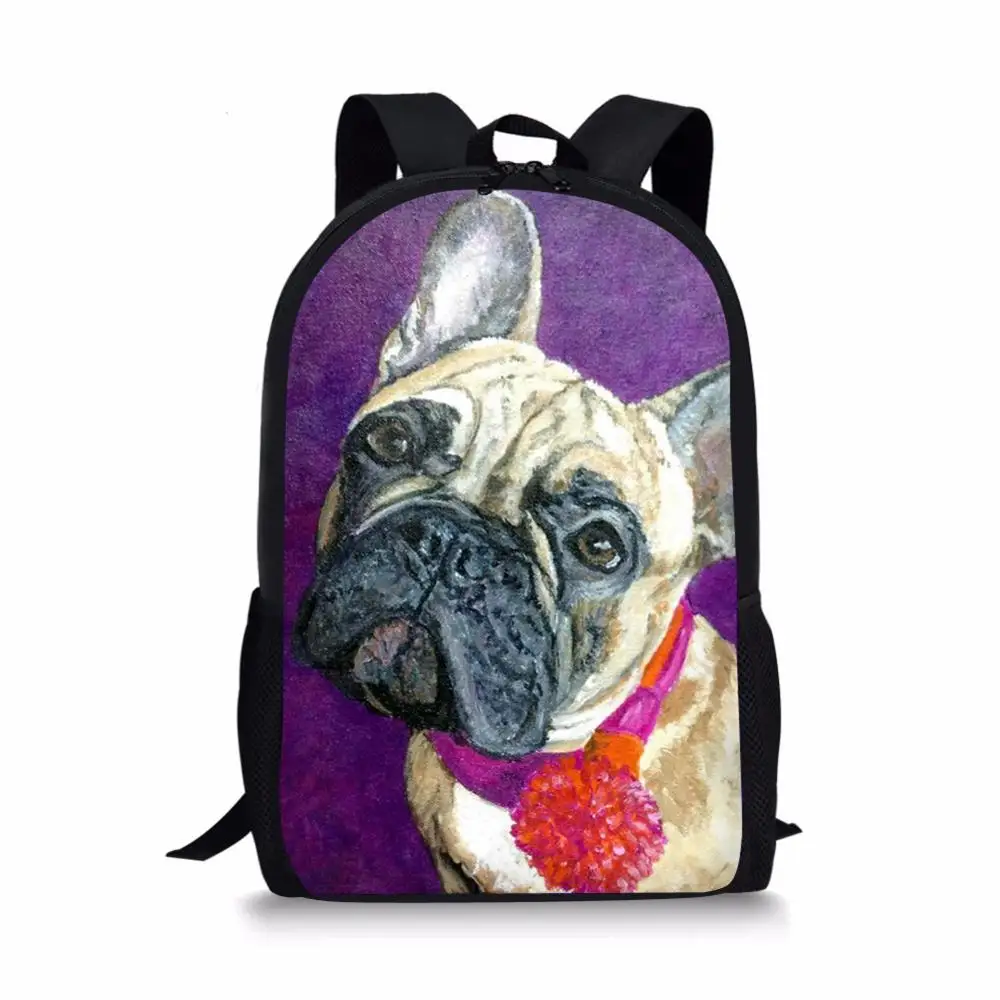 Kids School Bags Cute Teenager Travel Backpack Little Bulldogs print Pattern Primary School Toddler Backpack for Boys
