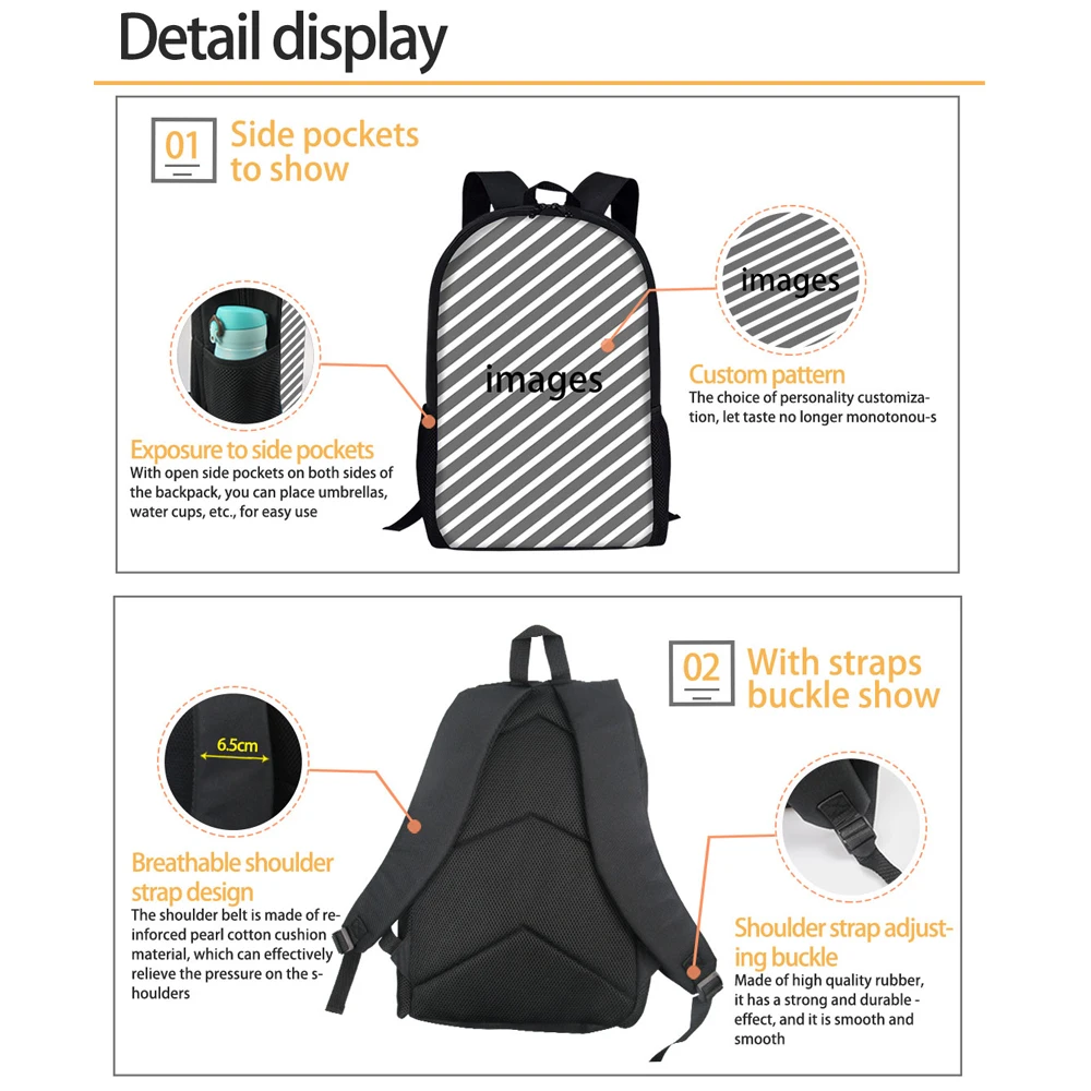 2021 New Funny 3D Printed Children Backpacks Girls Boys Baby Bags Orthopedic School Supplies Mochila High Quality