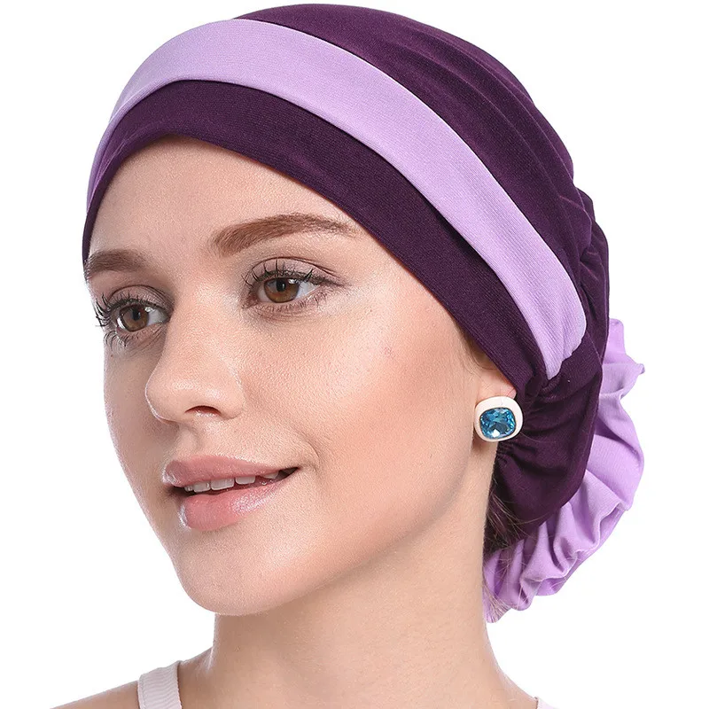 

2021 стрейчевая внутренняя искусственная мусульманская шляпа, тюрбан, Женский мусульманский тюрбан, готовый к ношению хиджаб шапка, цветок, и...
