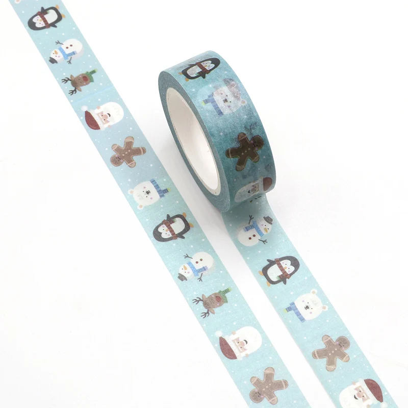 1 декоративная открытка с Санта Клаусом на Рождество Васи лента клейкая