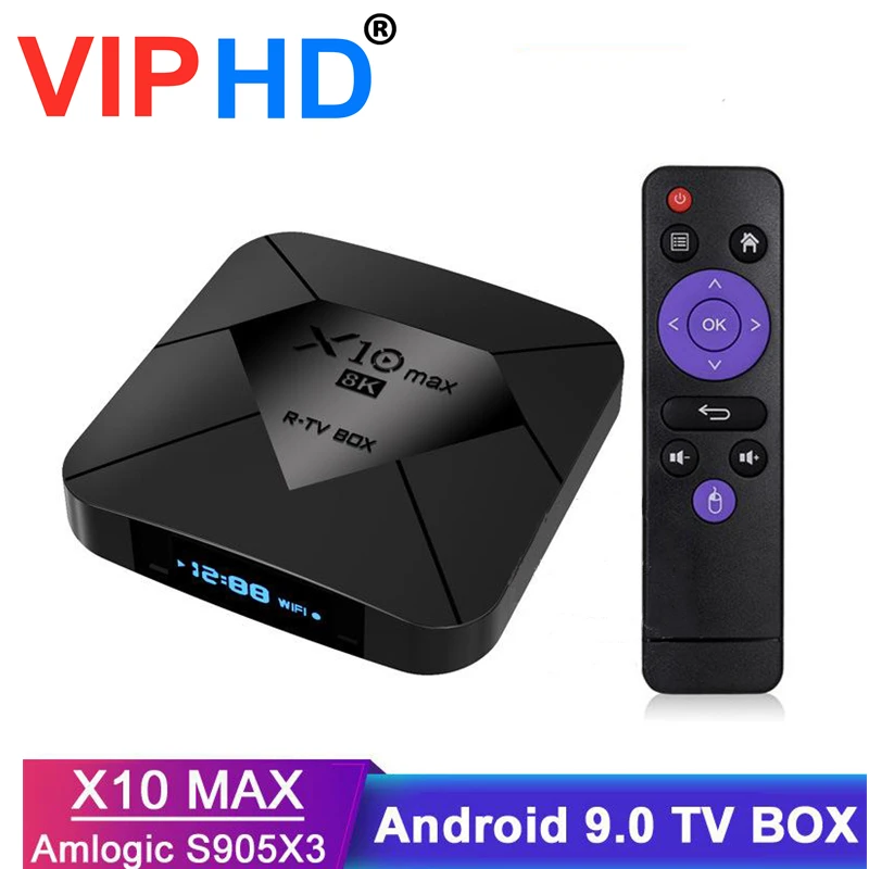 8K X10 Max ТВ приставка Android 9 0 Amlogic S905X3 4G Оперативная память 128 Гб Встроенная 5G двойной