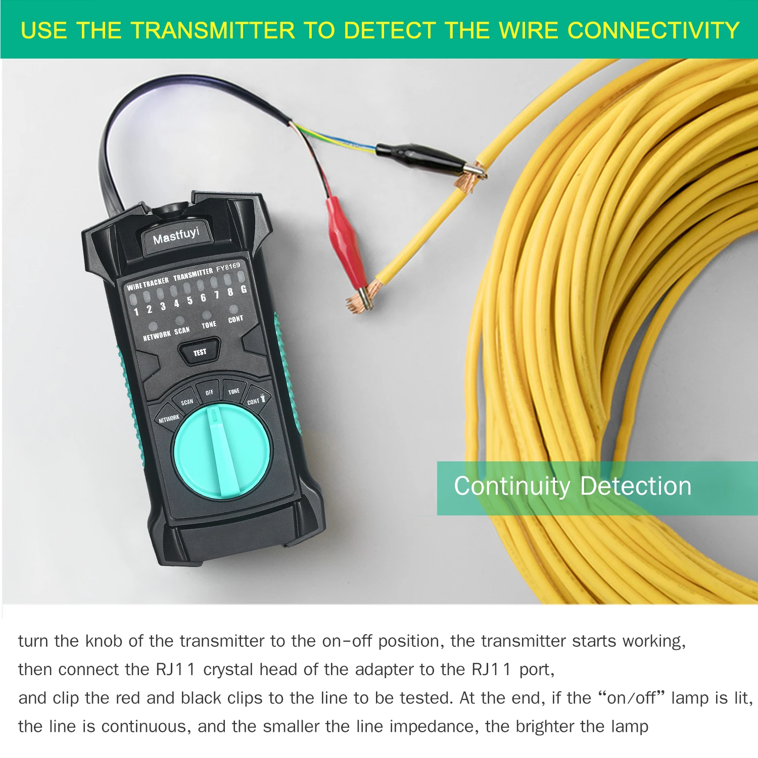 FY8169 проводный трекер сетевой линейный Finder RJ11 RJ45 Кабельный тестер Кабельная линия