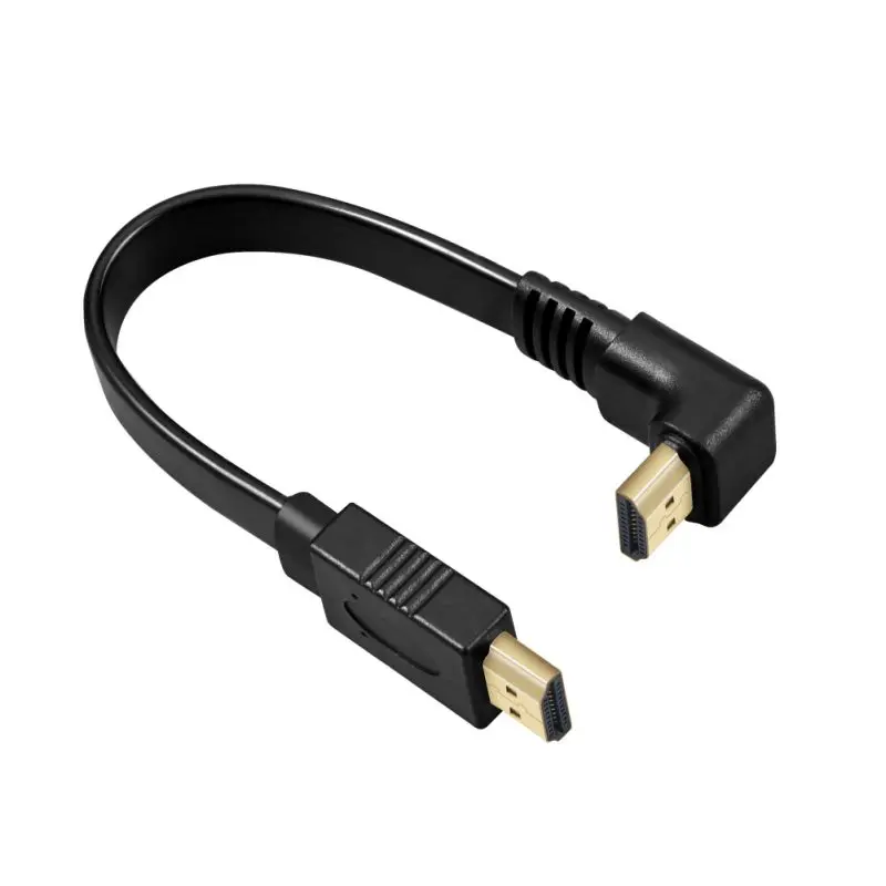 Кабель HDMI 0 3 м 90 / 270 градусов плоский шнур 4K X 2K для PS4 кабель монитора