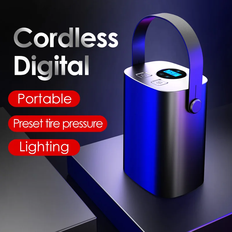 Портативный воздушный насос Licheers беспроводной цифровой автомобильный