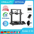 Набор для 3D-принтера CREALITY DIY FDM, обновленная материнская плата Ender 3 V2, бесшумный шаговый Драйвер TMC2208, новый пользовательский интерфейс и цветной ЖК-экран 4,3 дюйма