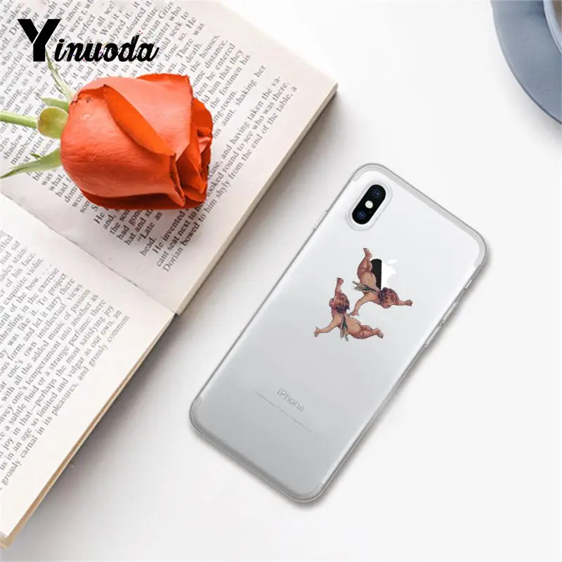 

Yinuoda Cute Little Angel Cover Soft Shell Phone Case for iPhone 8 7 6 6S Plus X XS MAX 5 5S SE XR 10 Cover