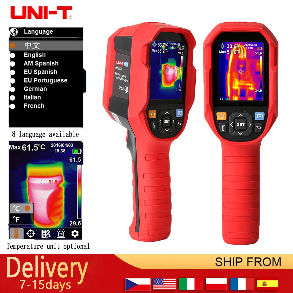 

UNI-T UTi85A Infrared Thermal Imager -10℃~400℃ Industrial Temperature Real Time Imaging Transmission Thermal Imaging HD Camera