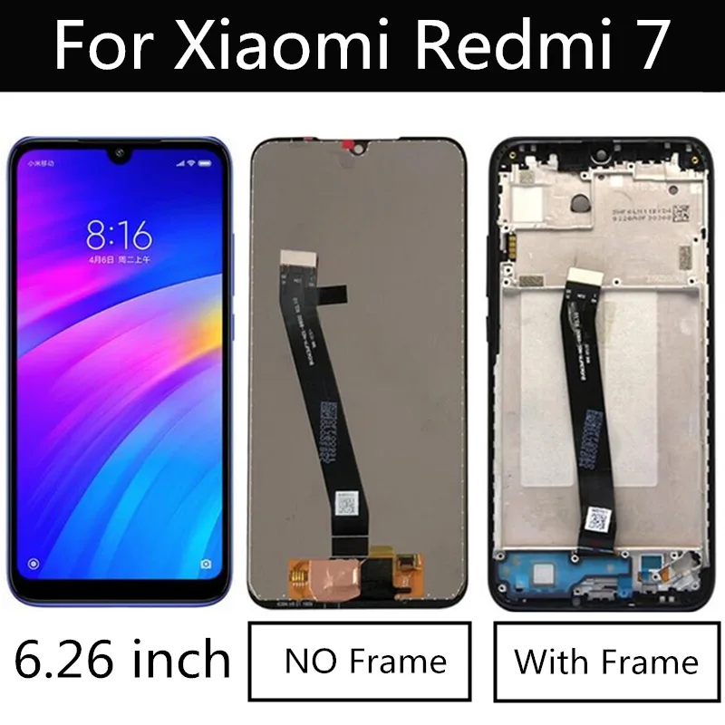 С рамкой для Xiaomi redmi 7 lcd pro ЖК дисплей + сенсорный экран инструменты дигитайзер