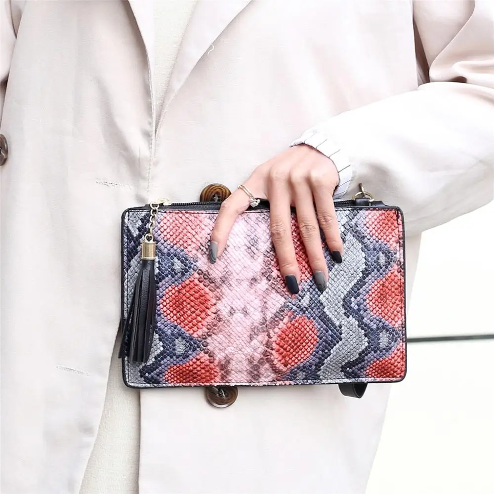 Модная женская сумочка из искусственной кожи змеиная кожа змеиный принт кошелек