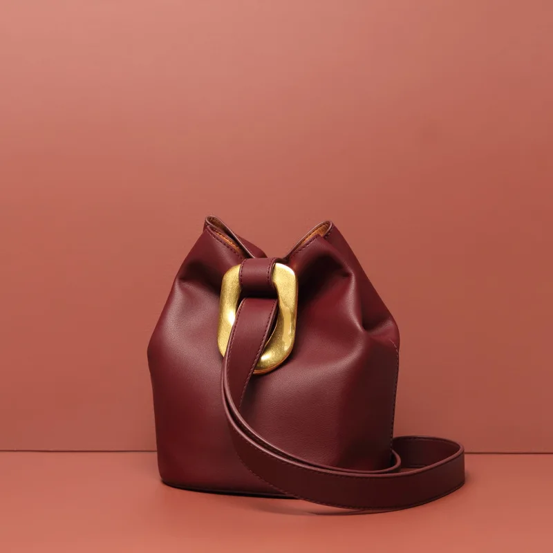 Wine Red Дизайнерские женские сумки из натуральной кожи, повседневные сумки, женская сумка из коровьей кожи на плечо, Женская Высококачественная дамская сумочка женские сумочки - Цвет: Wine Red