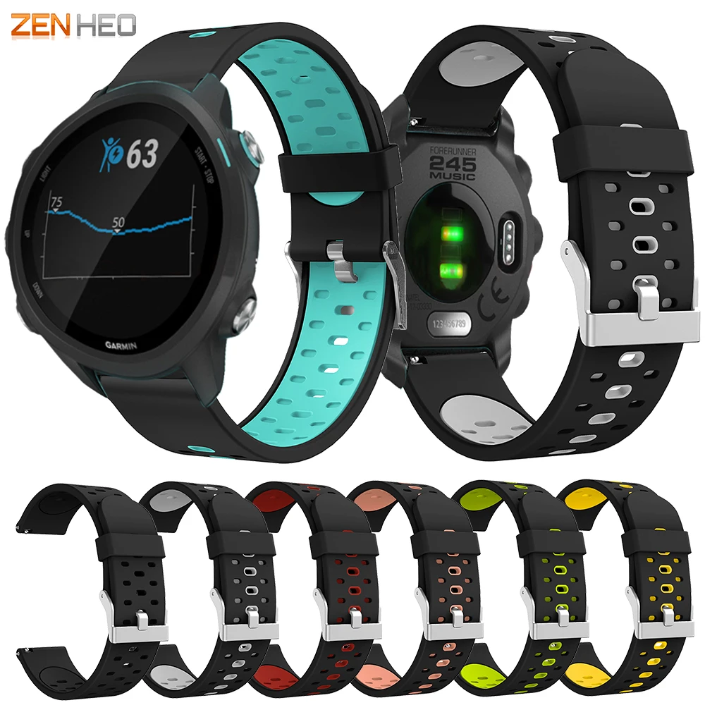 

Силиконовый ремешок для наручных часов Garmin Forerunner 245, 245 м, сменный ремешок для наручных часов Garmin Vivoactive 3/Vivomove HR