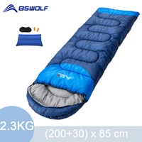bswolf camping sleeping bag ultralight waterproof winter warm envelope backpacking sleeping bag for outdoor traveling hiking