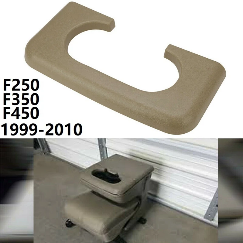 

Rear Center Console Cup Holder Central Armrest Cushion Assembly for Ford F250 F350 F450 1999-2010 Beige