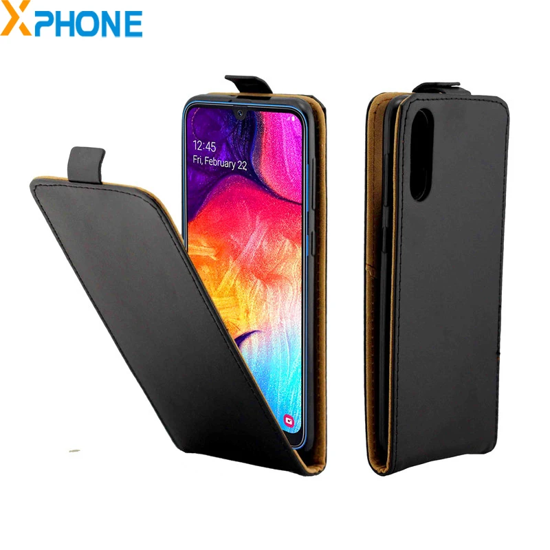 Деловой Вертикальный флип-чехол из ТПУ для Galaxy A30s A50 кожаный чехол-кобура с