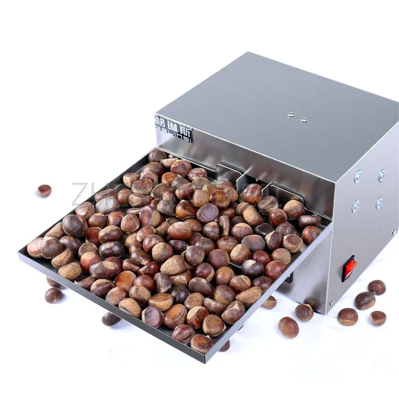 

220 В Коммерческая открывающая машина для каштана полностью автоматическая машина для разрезания каштана маленькая электрическая машина дл...