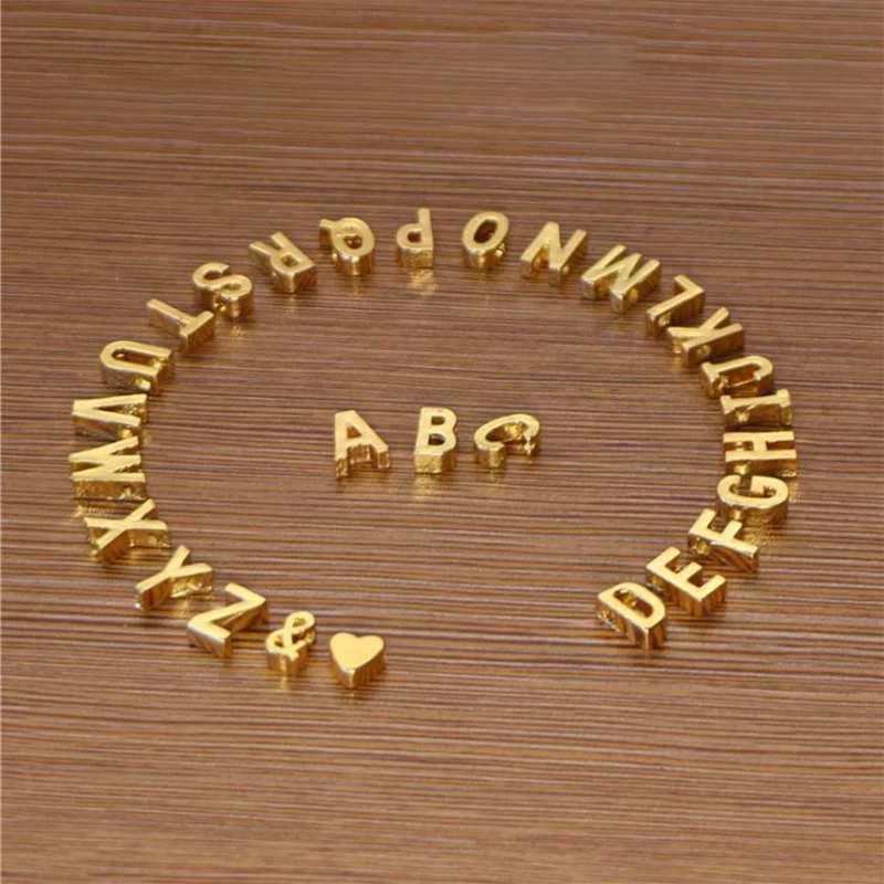 (20 шт.) Φ подвеска с буквами начинающих Алфавит ручной штамповкой капитала для