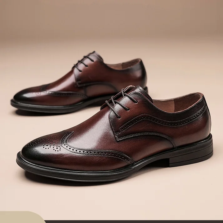 

Новинка, модные мужские кожаные туфли, деловые кожаные свадебные туфли, повседневные и удобные мужские туфли