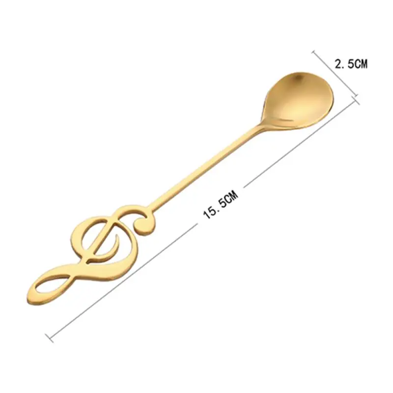 

Hot 304 Stainless Steel Musical Notes Guitar Spoon Creative Milk Coffee Spoon Stirring Mug Music Bar Ice Cream Creative Gifts