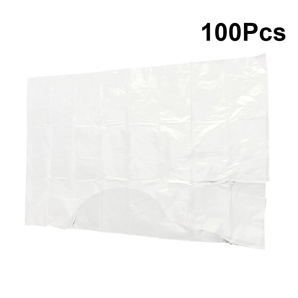 

100pcs Waterproof Film Water Adhesive Tape Disposable Clear Shampoo Pad for Barber Salon or Hair Dye Oil Shawl Cloth