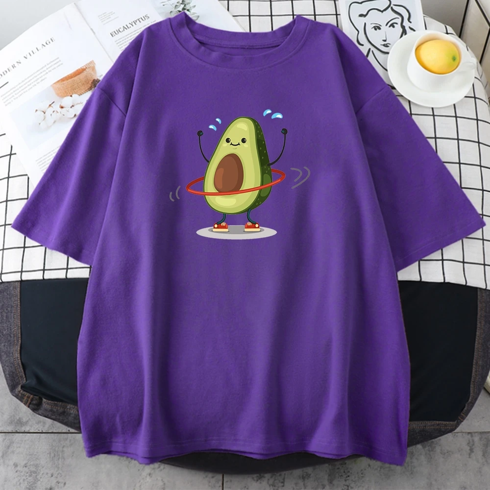 

Beauty avocado Japan Anime Print T-Shirts Women's Simplicity O-Neck T-Shirt Oversized Summer Tops Comfortable Tee Clothes Women