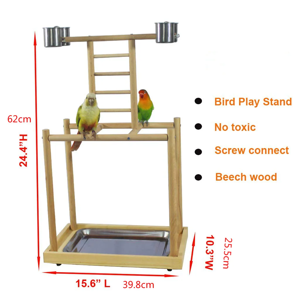 Игровая подставка для попугаев тренажерного зала Ранняя чашка клетка лестницы