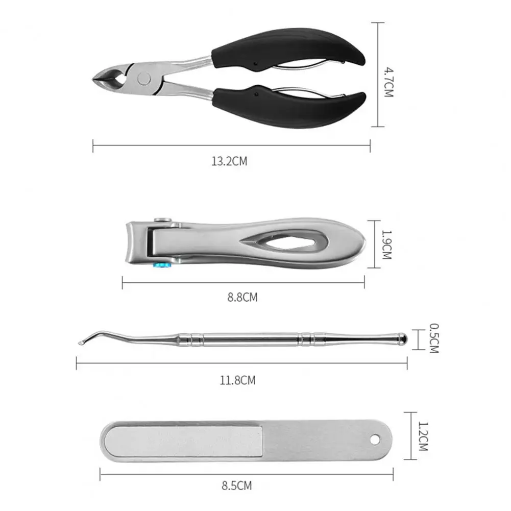 

4Pcs/Set Manicure Tools Set Labor-saving Easy to Operate Stainless Steel Toenail Cutter for Ingrown Toe Nails