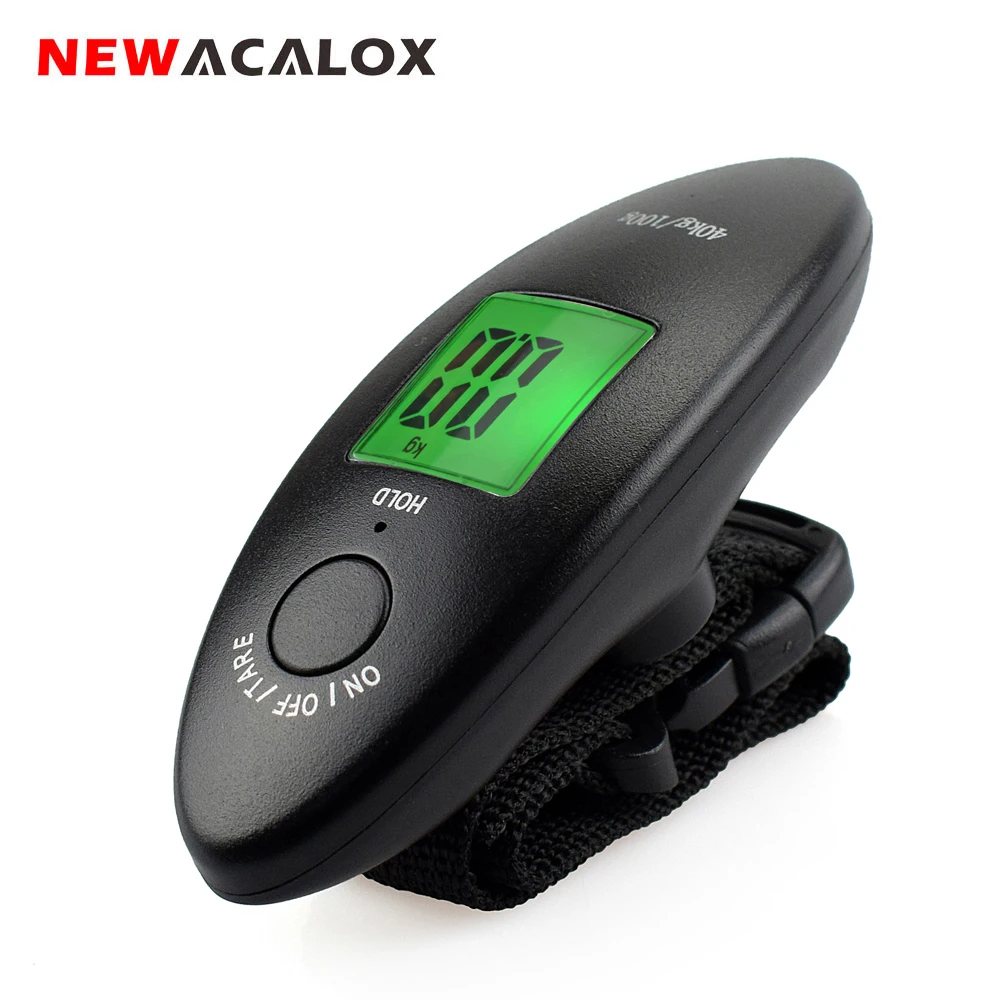 Цифровые Мини весы NEWACALOX 40 кг x 100 г для рыбалки багажа путешествий взвешивания