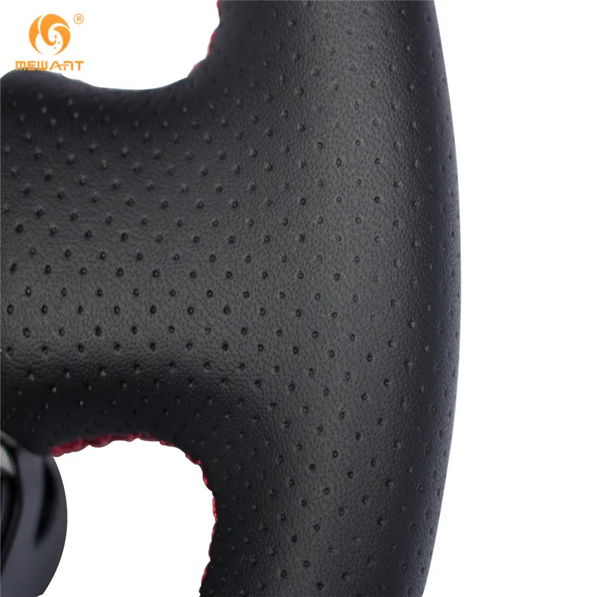 Чехол рулевого колеса автомобиля MEWANT черный чехол из искусственной кожи для Honda