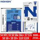 Аккумулятор NOHON для Samsung GALAXY S4 NFC S5 S6 S7 Edge S8 S9 Plus S10 i9500 G900F G920F G930F G950F сменный литий-полимерный батарея