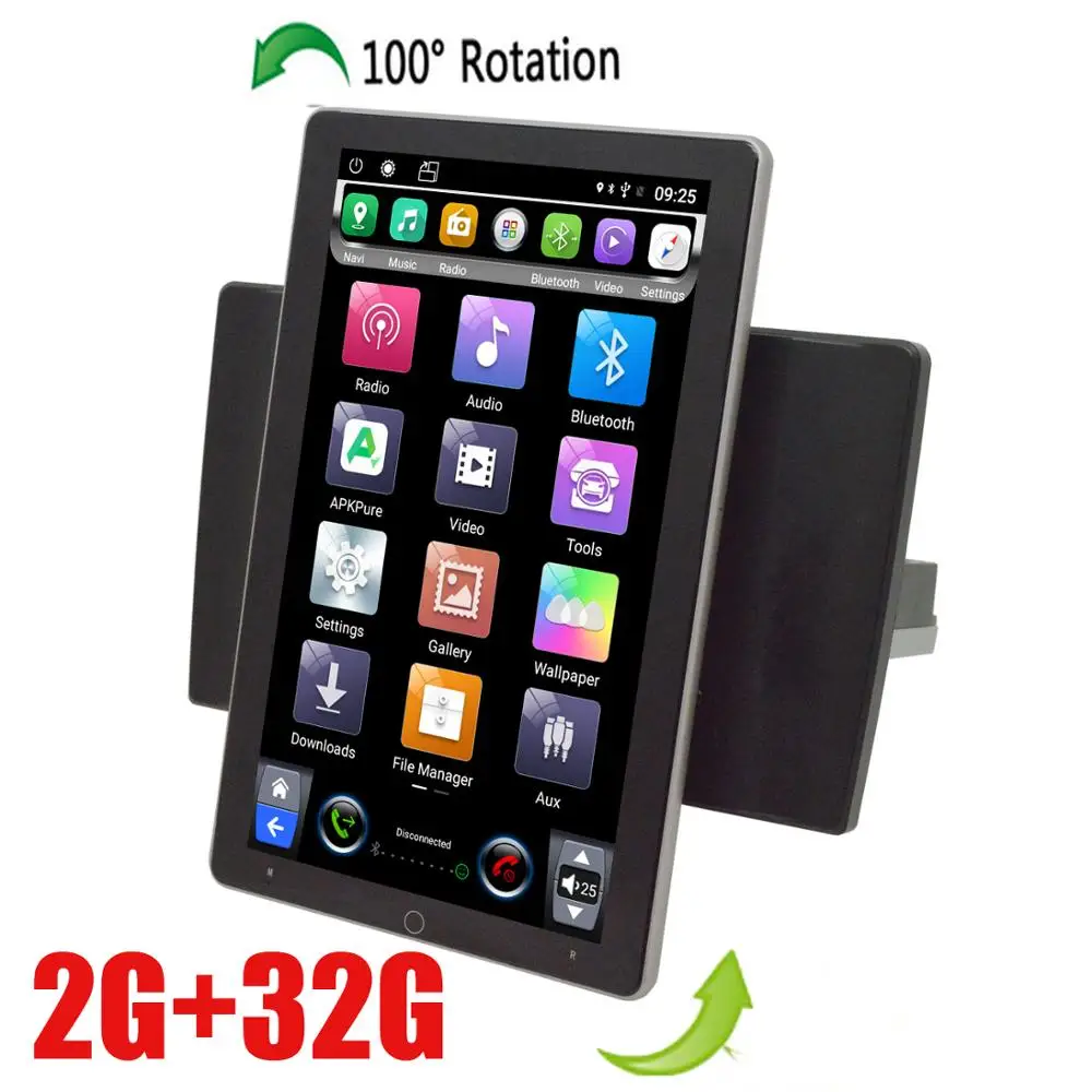 Автомобильный DVD плеер Tesla Style Универсальный на Android 10 1 2 Гб ОЗУ 32 ПЗУ с GPS RDS радио Wi