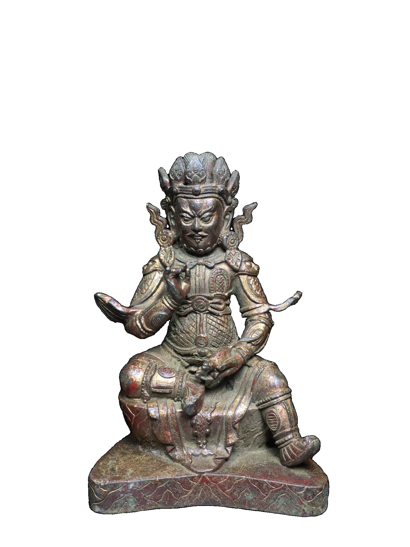 LAOJUNLU тибетская буддистская бронзовая желтая статуя бога богатства имитация античной бронзы шедевр коллекция солдатиков