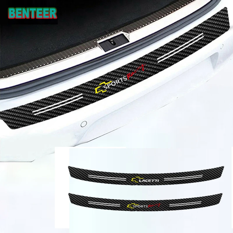 Наклейка на задний бампер автомобиля из углеродного волокна для Chevrolet Cruze Lacetti Spark