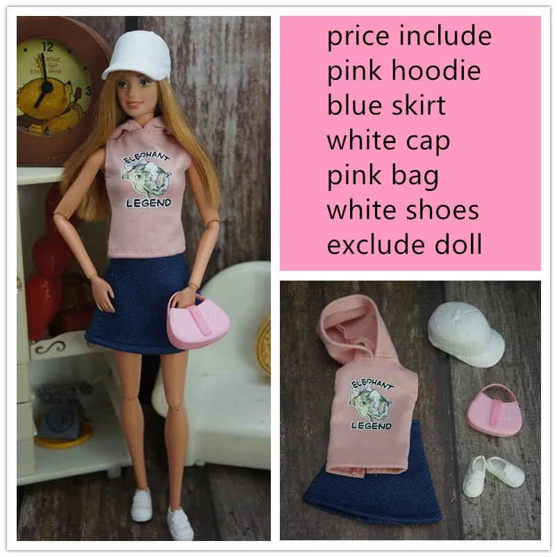 Кукольные шляпы принцессы комплект одежды очки обувь кепки спортивная одежда