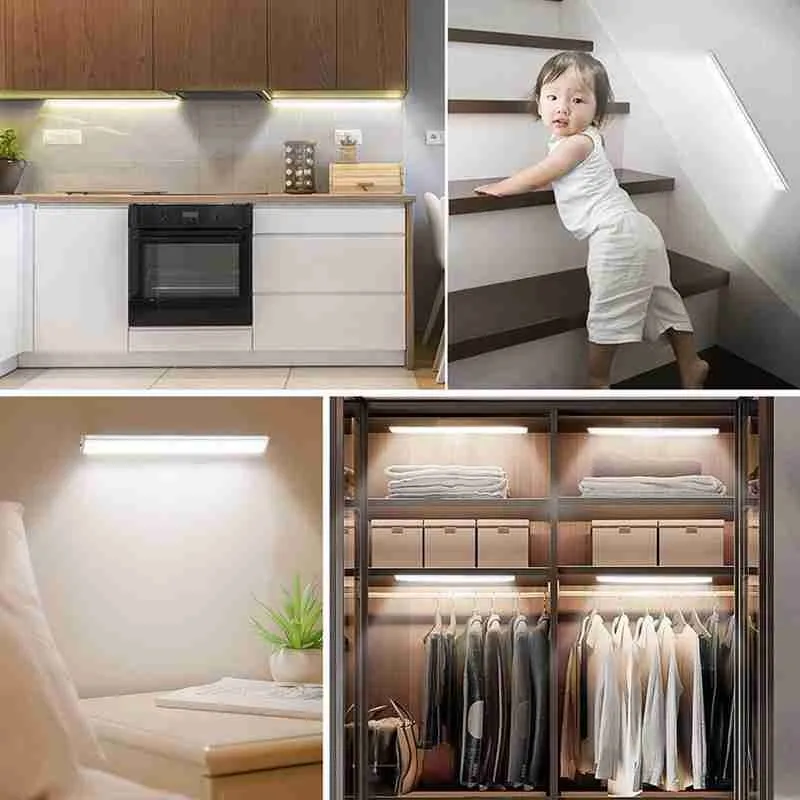 

19cm Induction Lamp 24 LED Infrared Intelligent Human Body Sensor Light Usb Charge Led Under Cabinet Energy Saving Nightlight