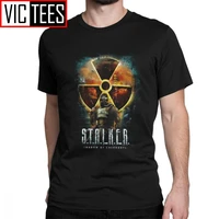 casual tees shirts stalker shadow of ernobyl cool men t shirts mens organnic cotton mens solid t shirt round collar