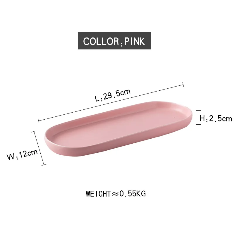 

Nordic Simple Ceramic Tableware Breakfast Plate Creative Tray Snack Order Jewelry Plate Western Food Plate