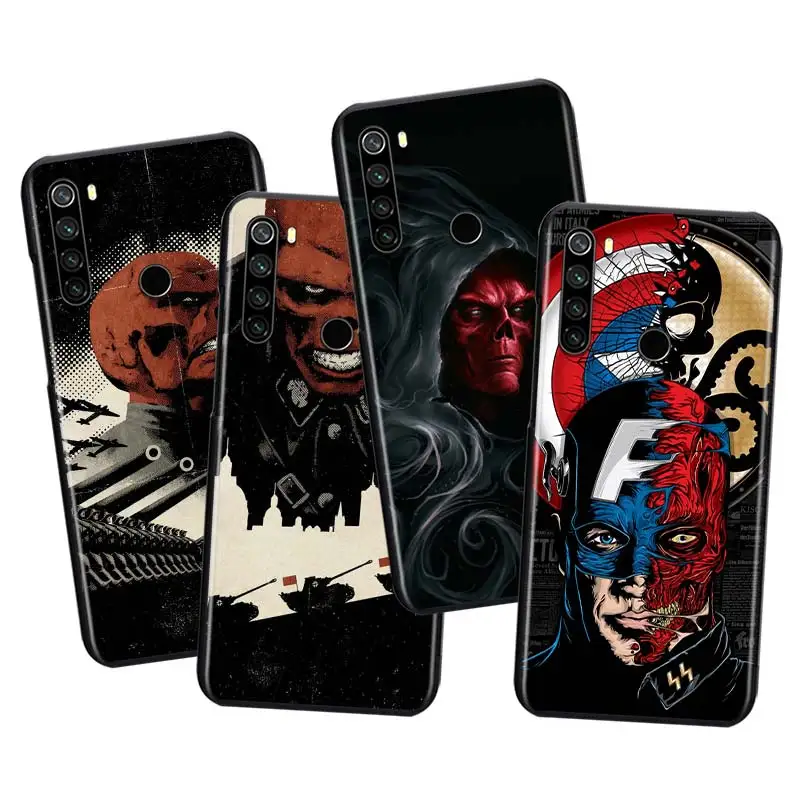 

Captain America villain Red Skull For Xiaomi Redmi Note10 10S 9T 9S 9 8T 8 7 6 5A 5 4 4X Prime Pro Max Black Soft Phone Case