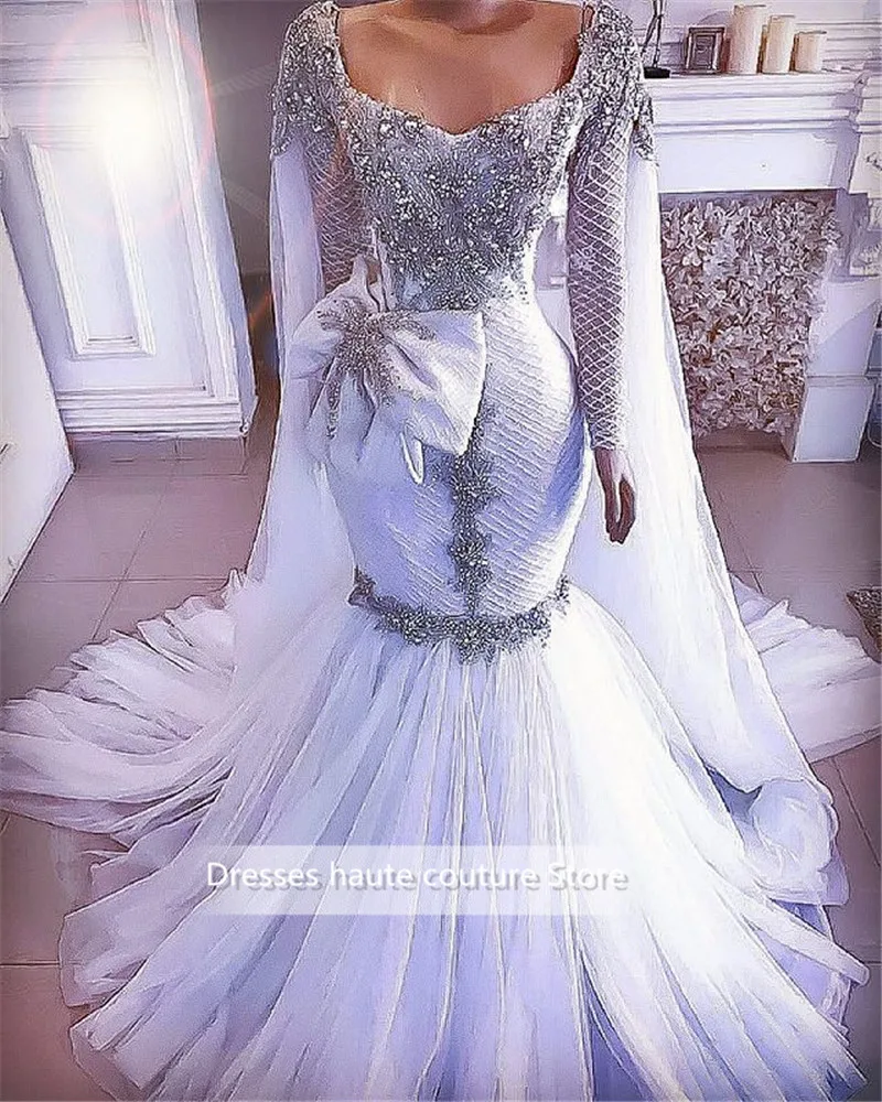 

Очаровательные свадебные платья Aso Ebi с юбкой-годе 2021 кружевные Длинные свадебные платья с глубоким вырезом элегантное Африканское свадебн...