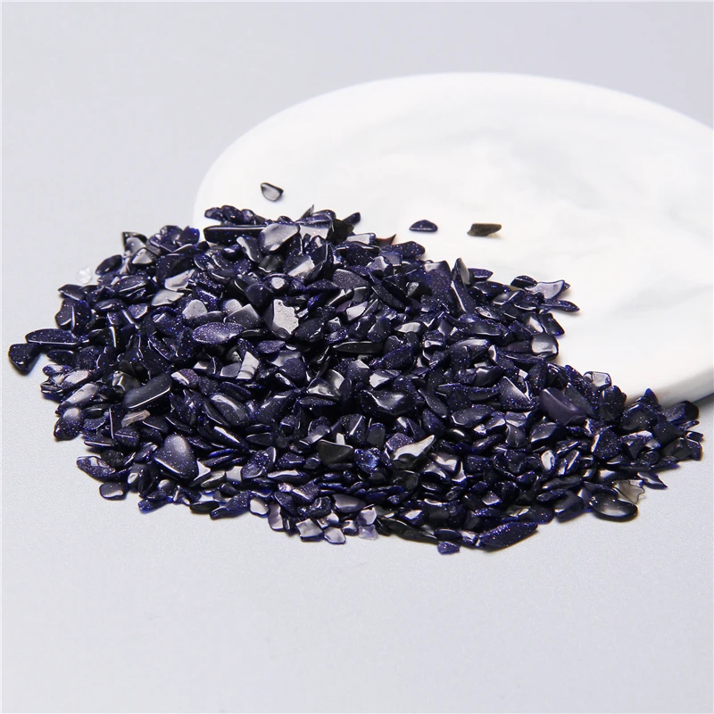

50g 3-4mm Natural Blue Sandstone Crystal chips Stone Healing Gem Garden Decoration Patio Ornament brave Gravel Stone handmade