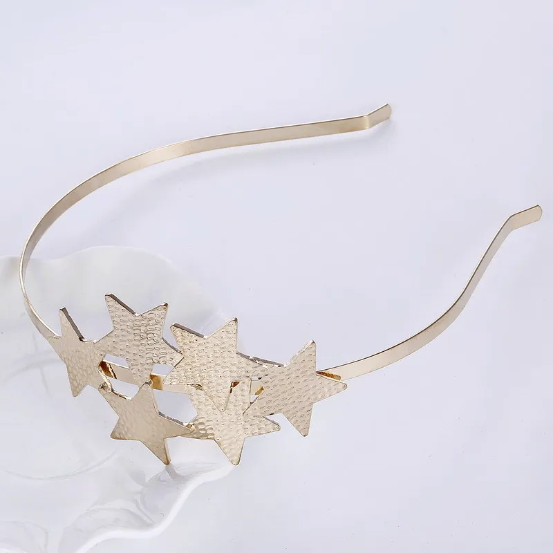 Свадебный налобный ободок для волос украшения для головы диадема в виде короны Золотой металлический полый лист дизайн обруч для волос Свадебные аксессуары для волос для женщин