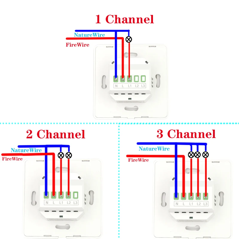 Лампа ЕС Светодиодный светильник умный переключатель Wi Fi Tuya/приложение Smart Life 1/2/3