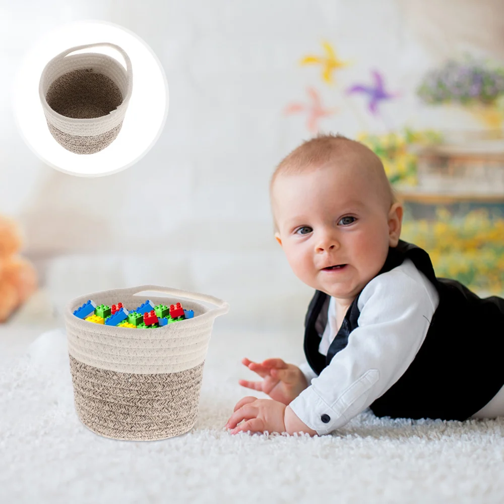 

1Pc Storage Basket Hand-woven Hanging Basket Gift Sundries Storage Holder