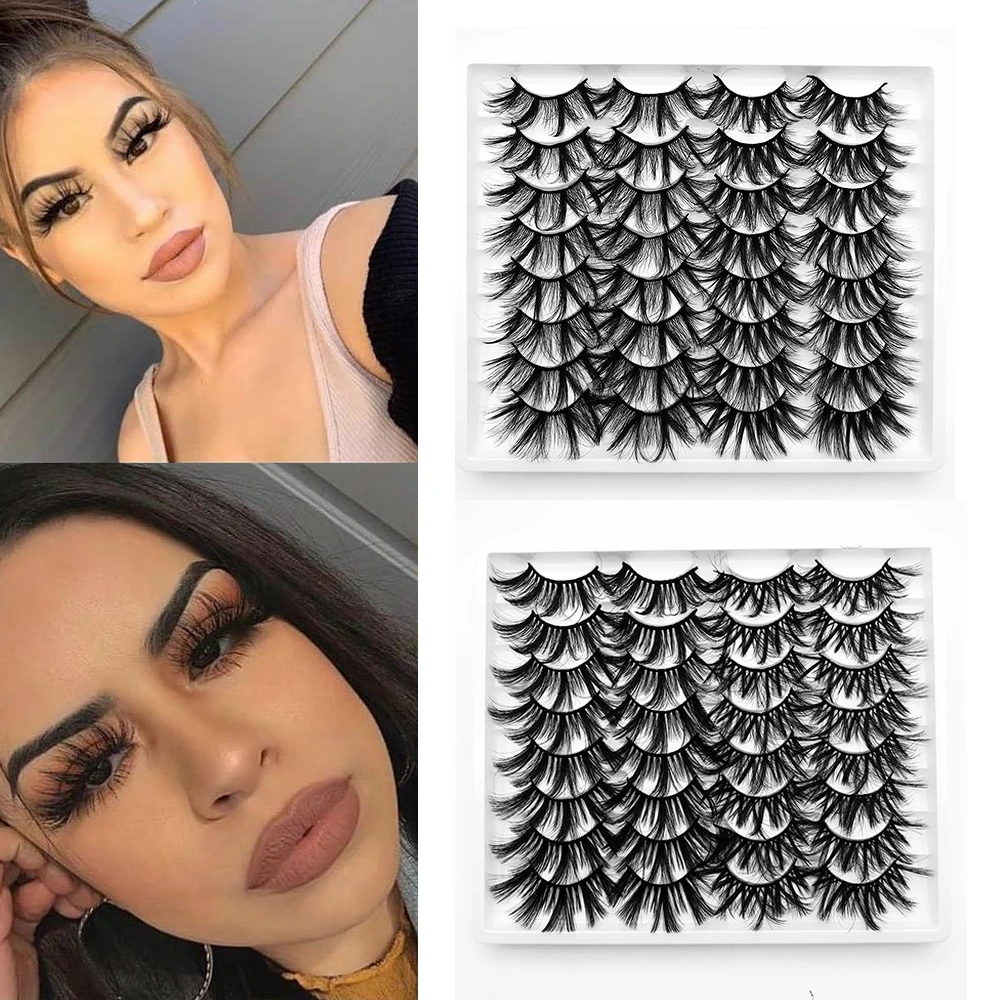 

16Pairs 3D Mink Lashes Thick False Eyelashes Natural Long Eye Lashes Wispy Fake Eyelash Extension Makeup Tools Faux Cils